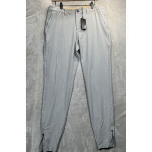 Avalon Golf Performance Jogger Pants Activewear Zip Ankle Gray Mens 34 Long NEW